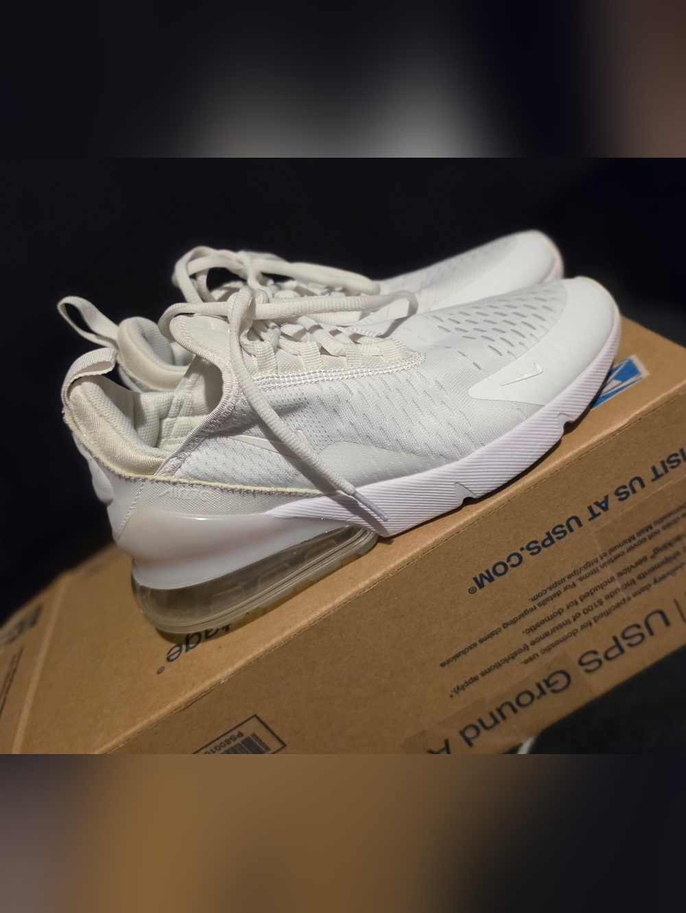 SOLD-! Air Nike 270 White On White